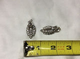 True Vintage BOGOFF Signed Clip On Earrings - Silver / Rhinestone