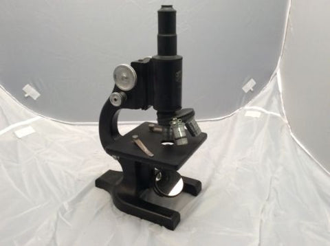 Vintage Spencer Buffalo Microscope w/ 3 objectives and mirror