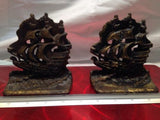 Cast Iron Clipper Ship Bookends Pirate Ship Boat Book Ends - Odd MoFo