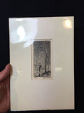 Vintage James Swann - Rain - Signed Etching Art Artist 
