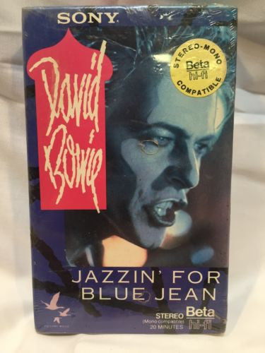 SEALED David Bowie Jazzin For Blue Jean Mini Movie BETA Tape Cassette Sony 1984 - Odd MoFo