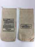 LAWRENCE BRAND CANVAS BAGS  25LBS - NO. 7 1/2 SHOT -  EMPTY SHOT BAGS - Odd MoFo