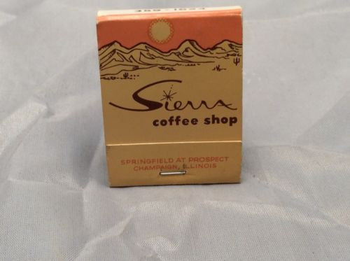 Original Vintage - Rare 60s Sierra Coffee Shop Matchbook - Champaign Illinois - Odd MoFo