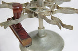 Vintage STANDARD Rotating Revolving Metal Rubber Stamp Holder Plus 2 stamps
