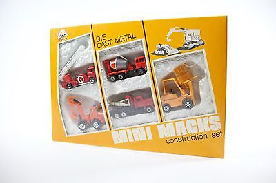 Vintage Zee Toys Mini Macks Construction Set 21590 Die Cast 1981 New In Box