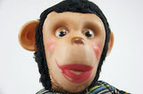 Vintage Stuffed Monkey Toy Doll - 1950s 1960s - Vinyl face and hands Cloth Body