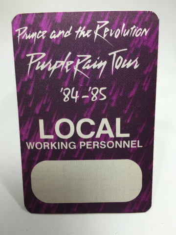 Prince Purple Rain Tour 1984-85 Backstage Pass Local 4.5"x3" Cloth Sticker - Odd MoFo