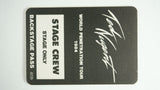 Ted Nugent 1984 "World Penetration Tour" Backstage Pass Stage Crew