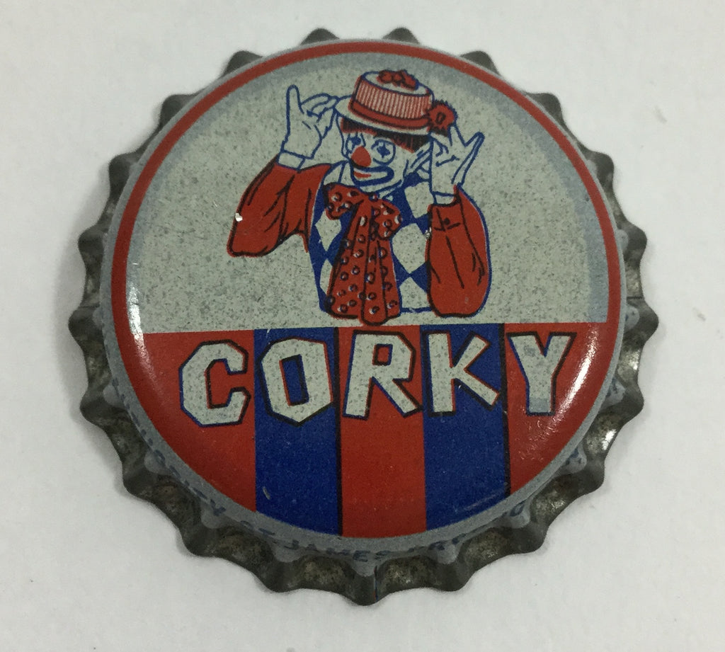 Vintage Corky Clown Bottle Top Magnet