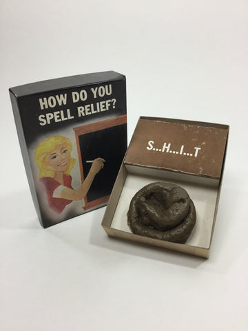 Novelty "How Do You Spell Relief?" Box of S...H...I...T - Odd MoFo