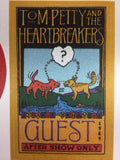 Tom Petty and Hearbreakers - Uncut Otto Sample Sheet of Cloth Backstage Passes