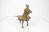 Vintage Brass Bird Chicken Shaped Incense Burner Made in India