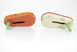 Pair of Vintage Lithographed Tin Noise Makers - Odd MoFo