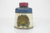 Vintage Signet Peacock Blue Ink Tin with Cool Graphics