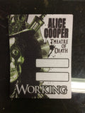 Alice Cooper 2009 Theatre of Death backstage pass - WORKING - Odd MoFo