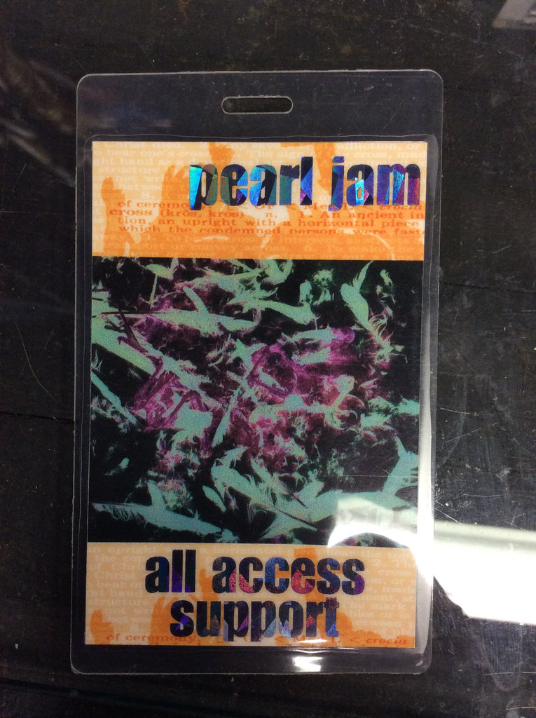 Pearl Jam 1998 Yield Tour all access laminate - orange