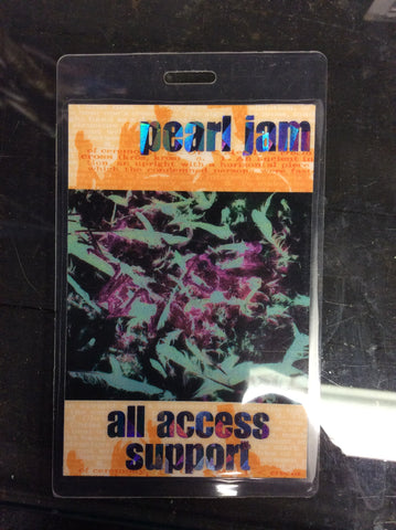 Pearl Jam 1998 Yield Tour all access laminate - orange
